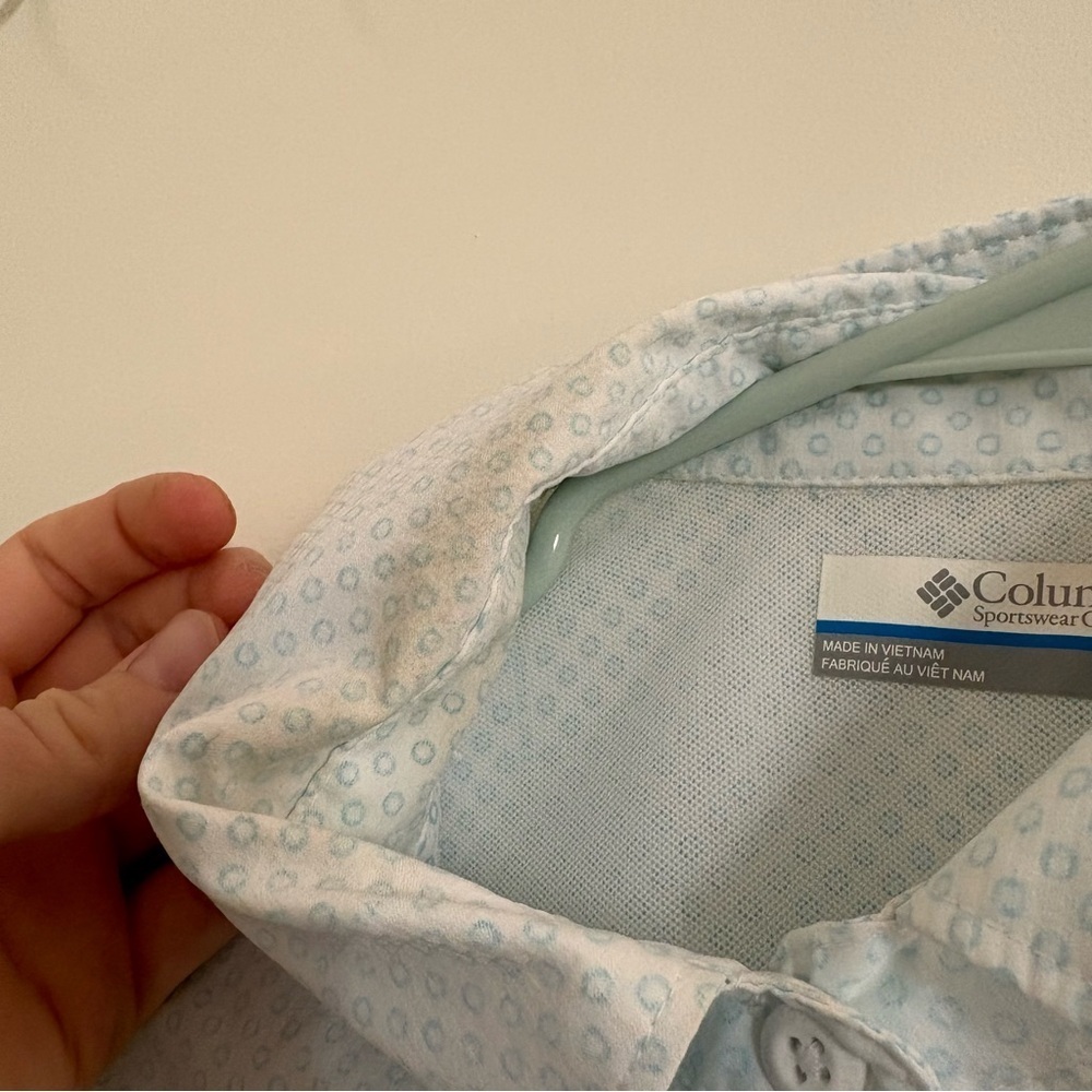 Columbia Sportswear Company Lightweight PFG Women’s Light Blue Jacket Large - Picture 10 of 12